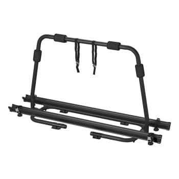 Portabicicletas con barra de tiro ProPlus para caravana, color negro - 2 bicicletas