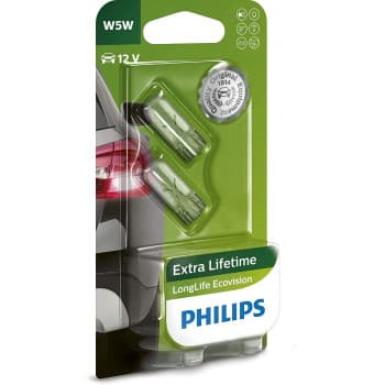 Philips 12961LLECOB2 W5W EcoVision 5W 12V - 2 piezas