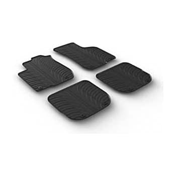 Alfombrillas de goma aptas para Audi A3 8L 1996-2003 (T-Design 4 piezas + clips de montaje)