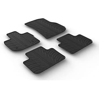 Alfombrillas de goma compatibles con BMW X3 (G01) 11/2017- (T-Design, 4 piezas)
