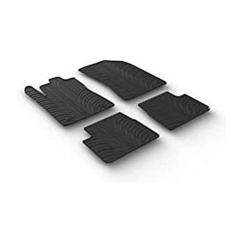 Alfombrillas de goma compatibles con Citroën C3 11/2016- (T-Design, 4 piezas)