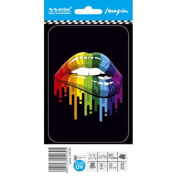 Pegatina de tatuaje para coche con forma de boca (8,7 x 12,5 cm)