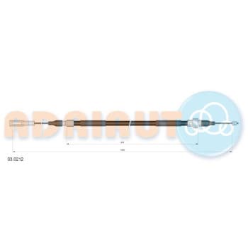 Cable de tracción, freno de estacionamiento 03.0212 Adriauto 