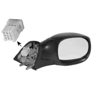 Retrovisor exterior eléctrico derecho, PLEGABLE con ORIFICIO PARA SENSOR 0957818 Hagus