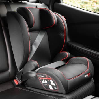 Silla de coche infantil Carkids I-Size Frankie 100-150 cm, color negro y rojo