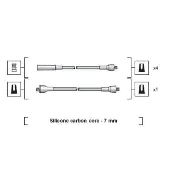 Juego de cables de bujía 941318111018 Magneti Marelli
