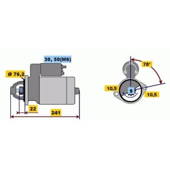 Motor de arranque Opel 1,4 kW 0 001 108 150 Bosch