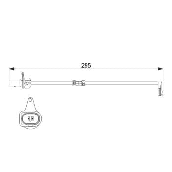 Contacto de advertencia, desgaste de pastillas/forros de freno 1 987 474 508 Bosch