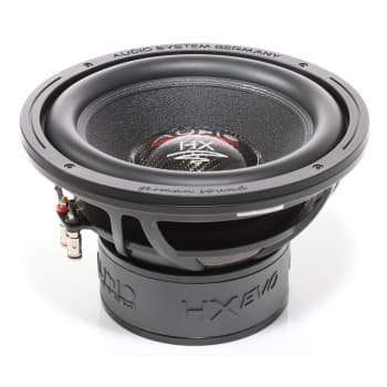 Subwoofer de gama alta de 250 mm de la serie HX, 2 x 2 ohmios, 2 x 250/200 vatios