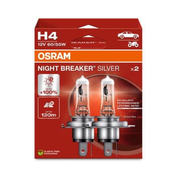 Osram Night Breaker Silver 12V H4 60/55W - juego de 2 piezas