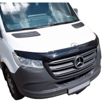 Protector de capó unidireccional (protección contra impactos de piedras) Mercedes Sprinter W907 2018- - Negro brillant