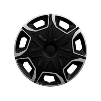 Ensemble de 4 enjoliveurs de roue AutoStyle Blade 16 pouces argent/noir