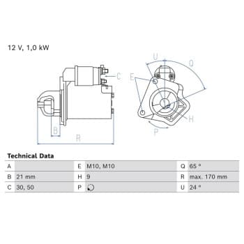 Motor de arranque / Arranque 0 986 028 080 Bosch