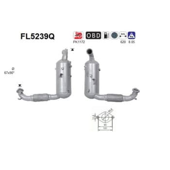 Filtro de partículas diésel, sistema de escape FL5239Q