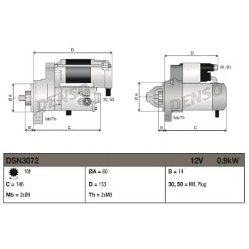 Motor de arranque / Arranque DSN3072 Denso