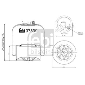 Soufflets à ressort, suspension pneumatique