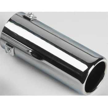 Embellecedor de escape de acero/cromo - redondo 70 mm - longitud 170 mm - conexión 35-57 mm