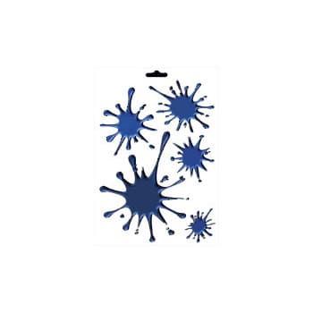 Hoja de pegatinas (5 piezas) - plateadas - 25x17,5cm