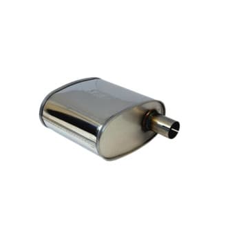 Silenciador Ovalado de Acero Inoxidable