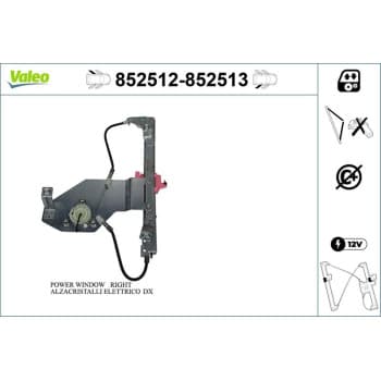 Mecanismo de control de ventana 852512 Valeo