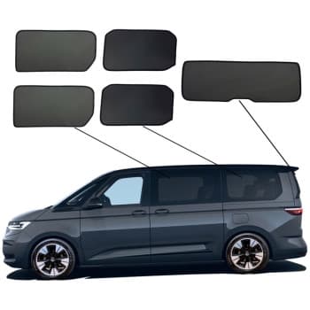 SunClip Visibility & Sunshade compatible con Volkswagen Multivan T7 2021- (distancia entre ejes larga)