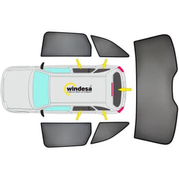 SunClip Visibilidad y Parasol apto para Ford Kuga III 2019-