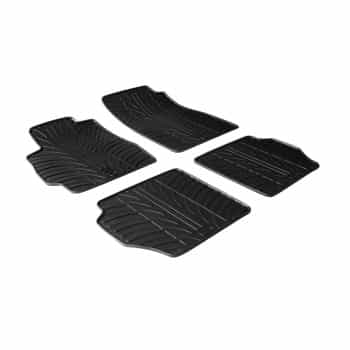 Alfombrillas de goma compatibles con Mazda 2 2007-2014 (diseño T, 4 piezas)