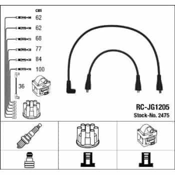 Juego de cables de bujía 2475 NGK