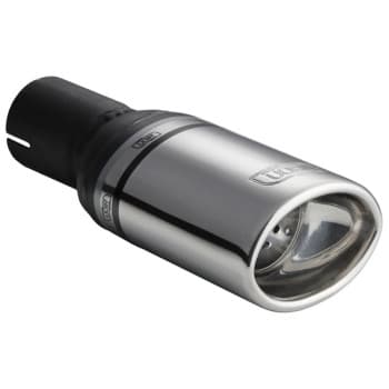 Embellecedor de escape Ulter Sport - Ovalado 95x65 mm - Longitud 200 mm - Montaje ->50 mm - Acero inoxidable