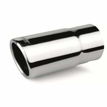 Embellecedor de escape Simoni Racing redondo/inclinado de acero inoxidable - Diámetro 63 mm - Longitud 140 mm - Montaje