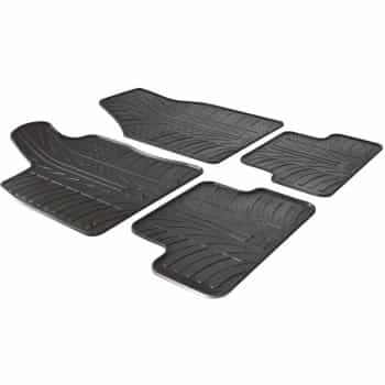 Alfombrillas de goma compatibles con Mercedes GLC X253 9/2015- (diseño T, 4 piezas + clips de montaje)