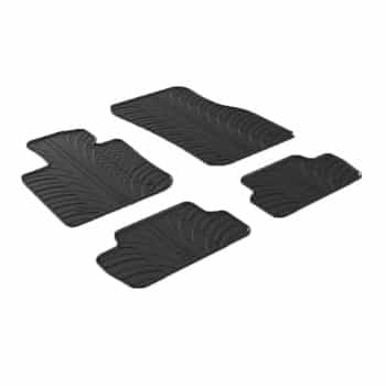Alfombrillas de goma compatibles con Mini F56 3 puertas 2014- (T-Design, 4 piezas)