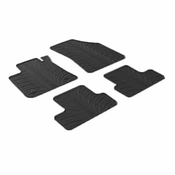 Alfombrillas de goma compatibles con Renault Megane IV 5 puertas 2016- (T-Design, 4 piezas)