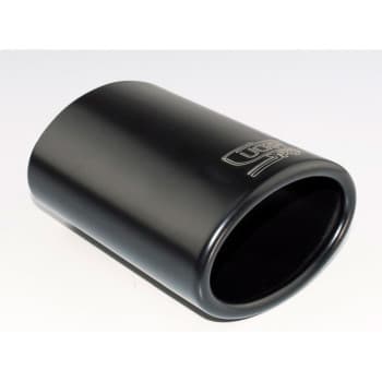 Embellecedor de escape Ulter Sport - Ovalado 95x65 mm - Longitud 120 mm - Montaje 40-55 mm - Acero inoxidable negro