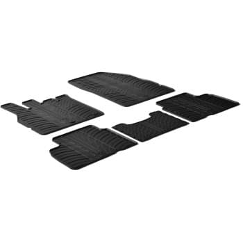 Alfombrillas de goma compatibles con Renault Scenic III 2009- (T-Design, 5 piezas)