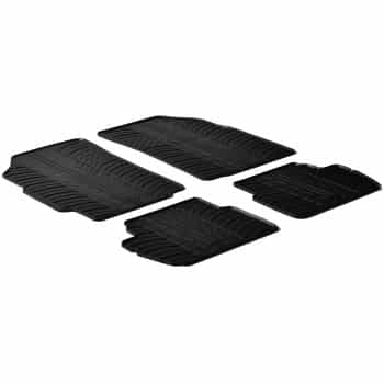 Alfombrillas de goma compatibles con Chevrolet Spark 2010- (T-Design, 4 piezas)