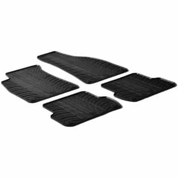 Alfombrillas de goma compatibles con Audi A4 8E 2001-2008 / Seat Exeo (diseño T, 4 piezas + clips de montaje)