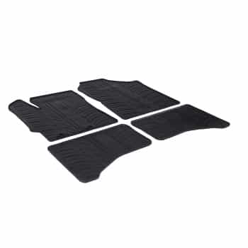 Alfombrillas de goma compatibles con Toyota Yaris Híbrido 5 puertas 2012- (4 piezas + clips de montaje)