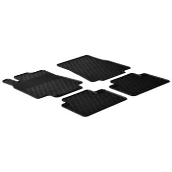 Alfombrillas de goma compatibles con Mercedes Clase A W169 2004- (G-Design 4 piezas + clips de montaje)