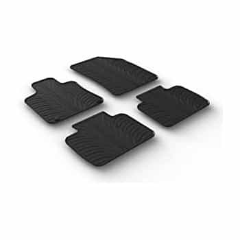 Alfombrillas de goma compatibles con Peugeot 508 II 2019- (T-Design 4 piezas + clips de montaje)