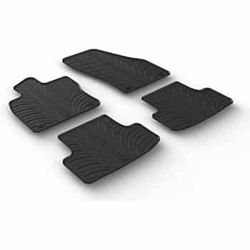 Alfombrillas de goma compatibles con Skoda Kamiq 9/2019- (T-Design 4 piezas + clips de montaje)