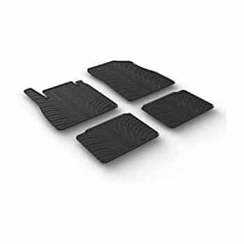 Alfombrillas de goma compatibles con Nissan Micra K14 2017- (T-Design, 4 piezas)
