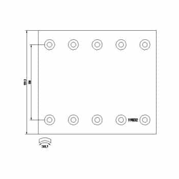 Juego de pastillas de freno, freno de tambor 1903242 Textar