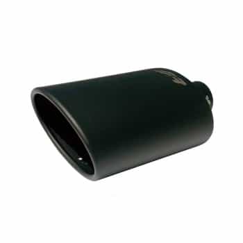 Embellecedor de escape Simoni Racing ovalado/inclinado - Negro - 150 x 100 x L255 mm - Montaje -> 37-54 mm