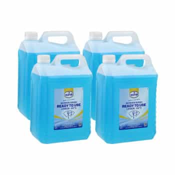 Lot de 4 bidons de 5 litres de liquide lave-glace antigel Eurol -22 °C